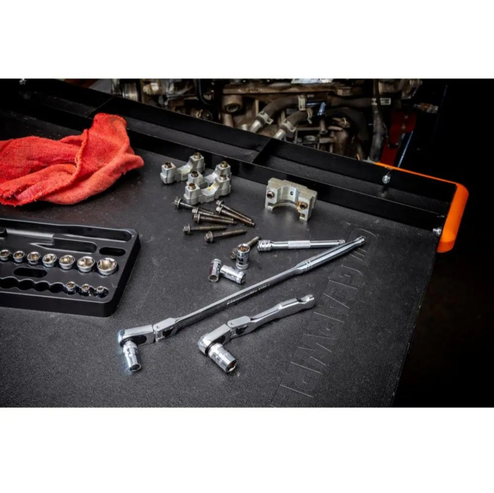 1/4 in. Drive 6-Point SAE/Metric Slim Flex-Head Ratchet 1/4 in. Drive 6-Point SAE/Metric Slim Flex-Head Ratchet